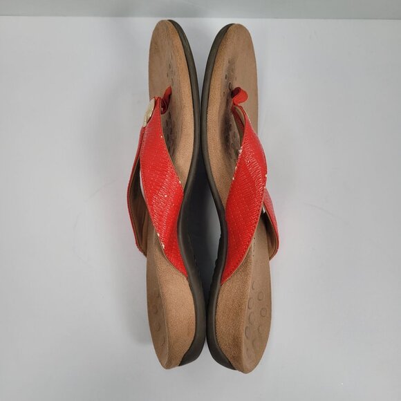 Vionic Hilda Woven Women's Red Thong Sandals US Size 11 - Picture 6 of 11